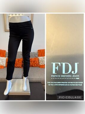 NWT FDJ French Dressing Jeans Pull-On Slim Leg Ankle Jeans in Ebony Black